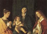 Giovanni Bellini Madonna and Child Between SS.Catherine and Ursula Sweden oil painting reproduction